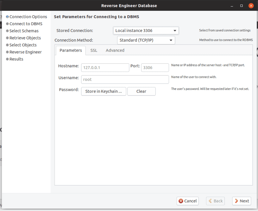 How to create ER Diagram of an existing database using MySQL Workbench