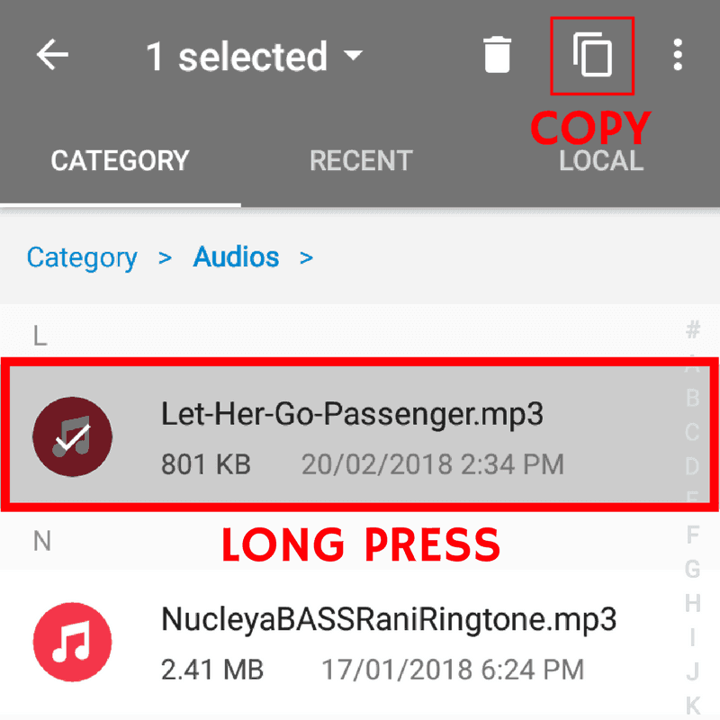 How to set Ringtone in Moto E4 Plus Step 4
