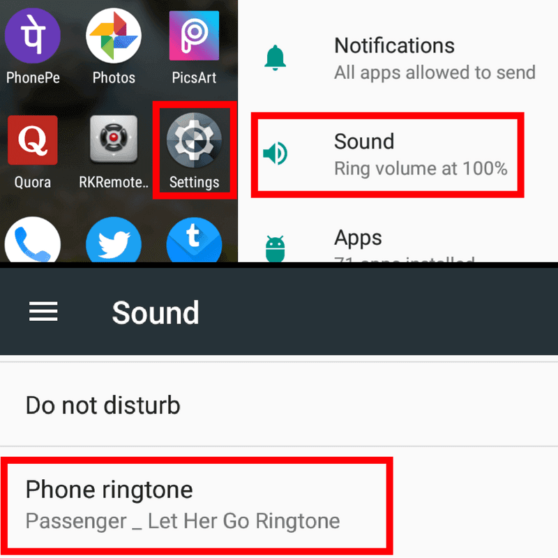 How to set Ringtone in Moto E4 Plus Step 7