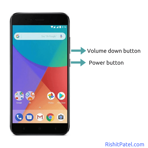 How to take screenshot on Xiaomi Mi A1