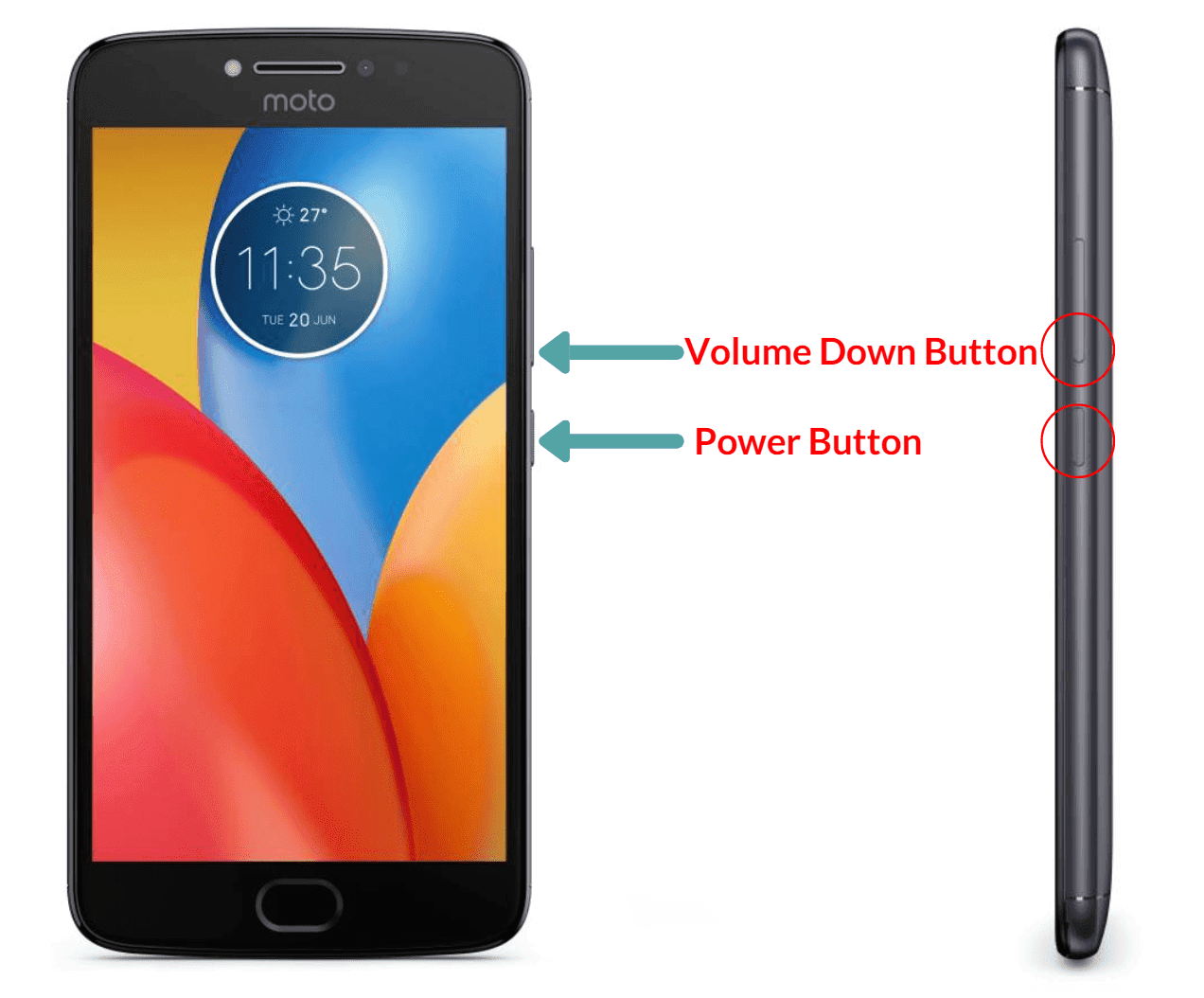 How to take screenshot in Moto E4 Plus